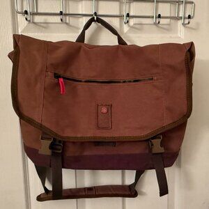 SwissGear Wenger Large Crossbody Canvas Tan Messenger Laptop Bag Tote